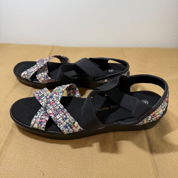 Bernie Mev Rainbow Confetti Strappy Sandals Size 40 US 9 Lightweight Shoes - Picture 2 of 8